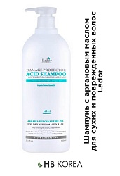 Пробник (50 мл) Шампунь с аргановым маслом для сухих и поврежденных волос , Lador Damaged Protector Acid Shampoo